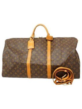 Authentic Louis Vuitton Keepall 60 monogram unisex travel duffle bag weekend